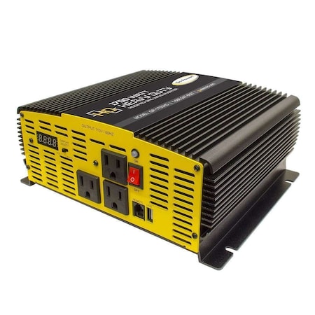 Go Power! Power Inverter, Modified Sine Wave, 3,500 W Peak, 1,750 W Continuous, 3 Outlets 80177
